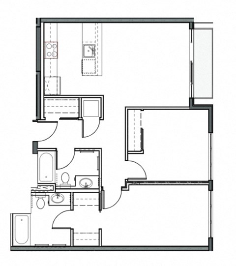 REO Flats Two Bedroom Floor Plan